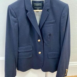 J Crew Women's Navy Wool Schoolboy Blazer, Size 6